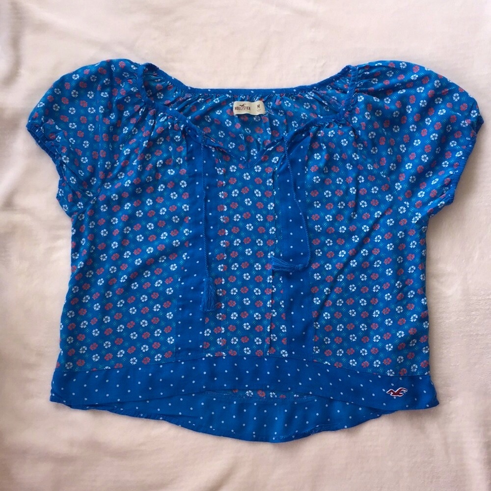 Floral/Polkadot Pattern Top